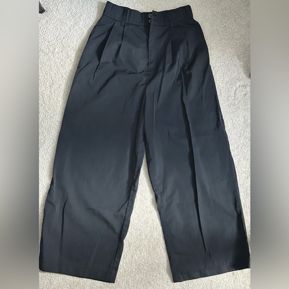 Zara Pants - Zara Black Wide-Leg Trousers